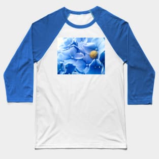 Golden Snail Blue Hydrangea Baseball T-Shirt